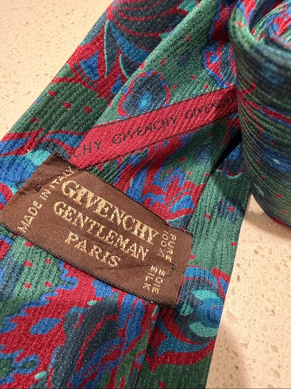 Givenchy - Green Floral Paisley Men's Tie - Classic Silk, made in Italy.